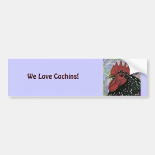 Autocollant De Voiture Cochin : Tête de coq décorative