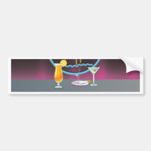 Autocollant De Voiture Cocktails retro night club