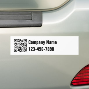 Autocollant De Voiture Code QR noir et blanc Entreprise Numéro de télépho