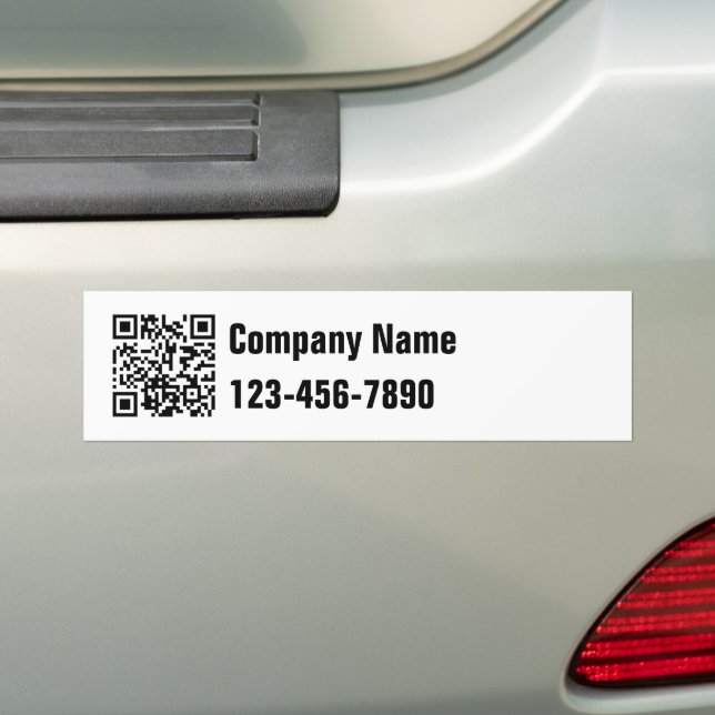 Autocollant De Voiture Code QR noir et blanc Entreprise Numéro de télépho (En voiture)