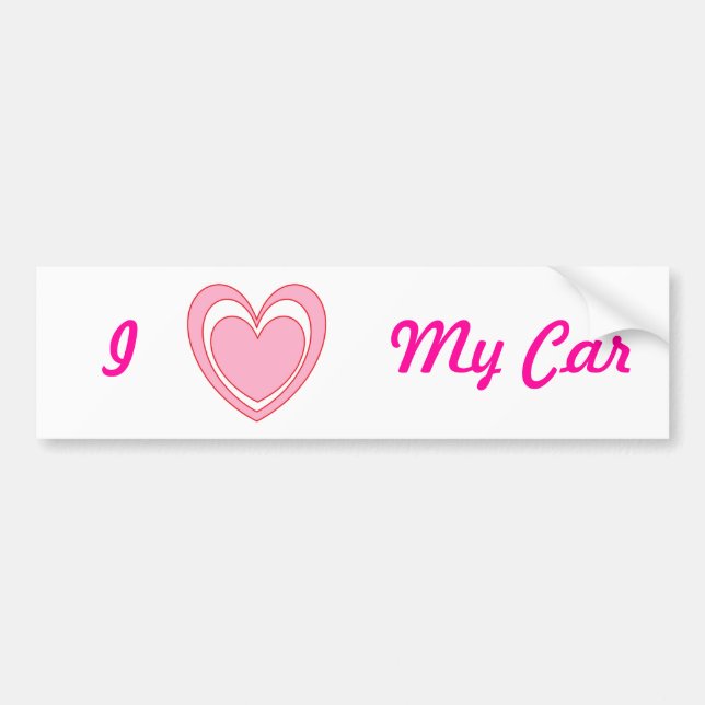 Autocollant De Voiture Coeur 2 (Devant)