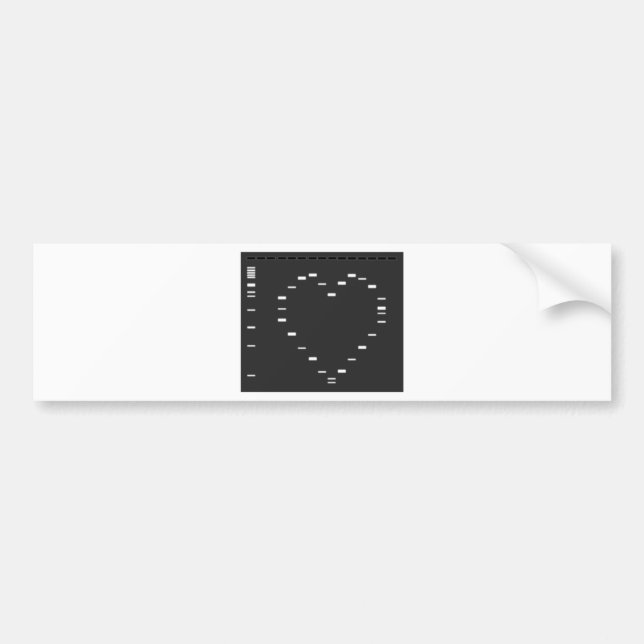 Autocollant De Voiture Coeur d'ADN sur le gel d'agarose (Devant)