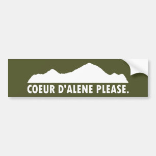 Autocollant De Voiture Coeur d'Alene Idaho S'il vous plaît