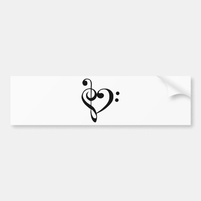 Autocollant De Voiture Coeur de clef de base de clef triple (Devant)