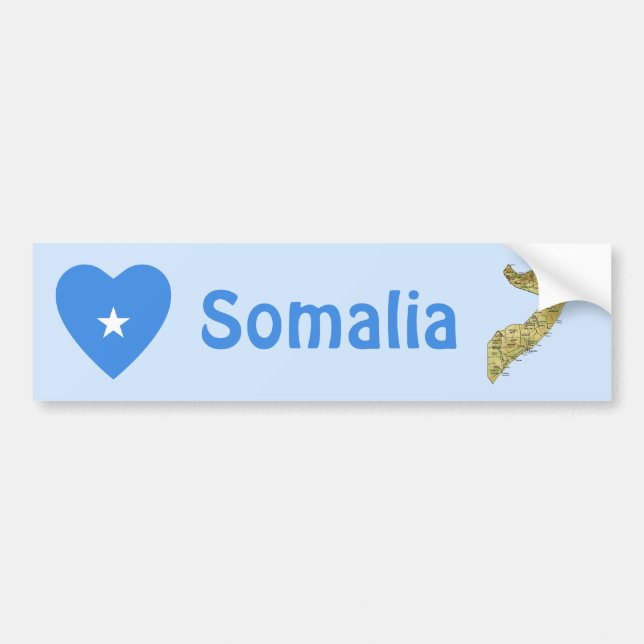 Autocollant De Voiture Coeur de drapeau de la Somalie + Adhésif pour (Devant)