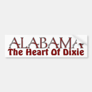 Autocollant De Voiture Coeur de l'Alabama des adhésifs pour pare-chocs d