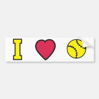 Autocollant De Voiture Coeur du base-ball I