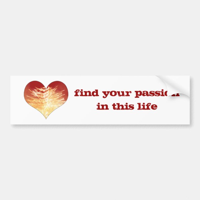 Autocollant De Voiture coeur en feu (Devant)