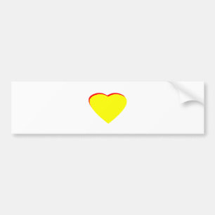 Autocollant De Voiture Coeur Jaune Rouge Faire-part de mariage Le MUSÉE Z