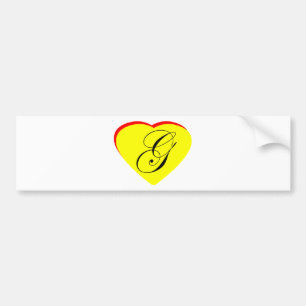 Autocollant De Voiture Coeur jaune rouge G Faire-part de mariage Le MUSÉE