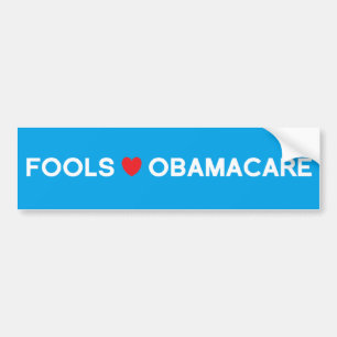 Autocollant De Voiture Coeur Obamacare d'imbéciles