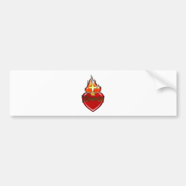 Autocollant De Voiture Coeur sacré de Jésus (Devant)