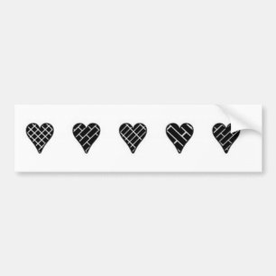 Autocollant De Voiture Coeurs décoratifs noirs