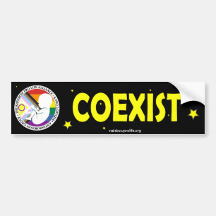 Autocollant De Voiture Coexister parent et préné