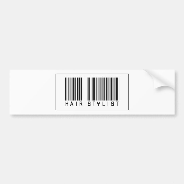 Autocollant De Voiture Coiffeur de code barres (Devant)