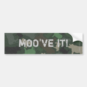 Autocollant De Voiture Collage de la vache CaMOOflage en vert