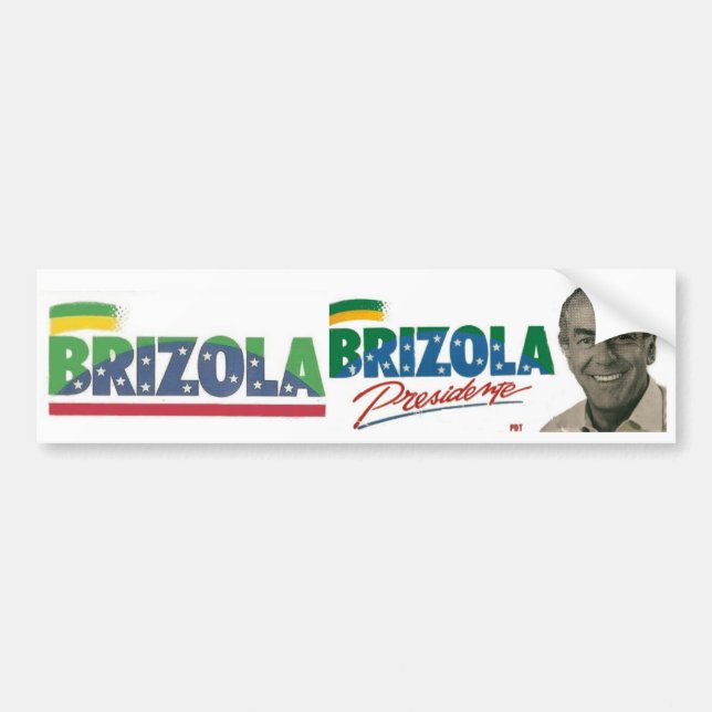 Autocollant De Voiture Colle Brizola le Président 1989 (Devant)