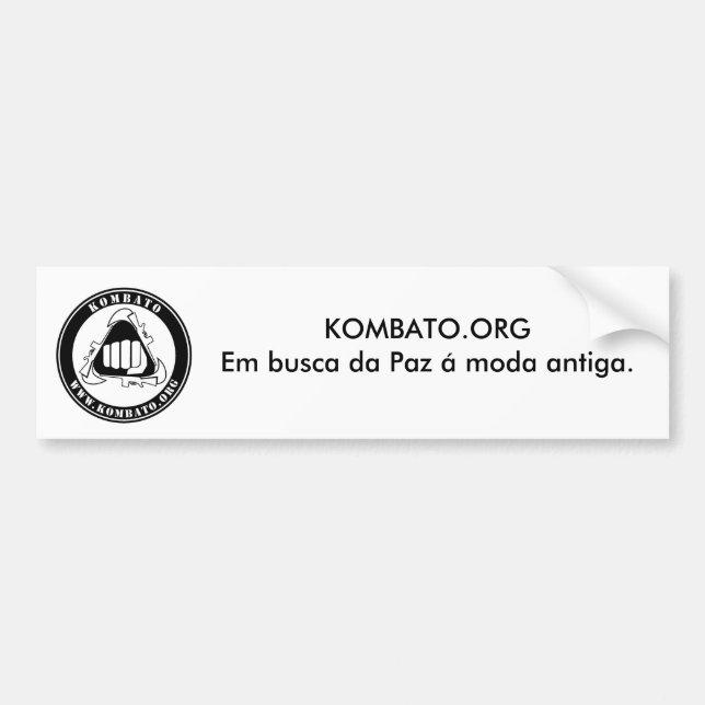 Autocollant De Voiture Colle Kombato.org (Devant)