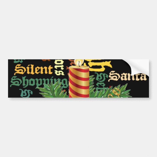 Autocollant De Voiture Collection d'oeuvres d'art Word de bougie de Noël (Devant)
