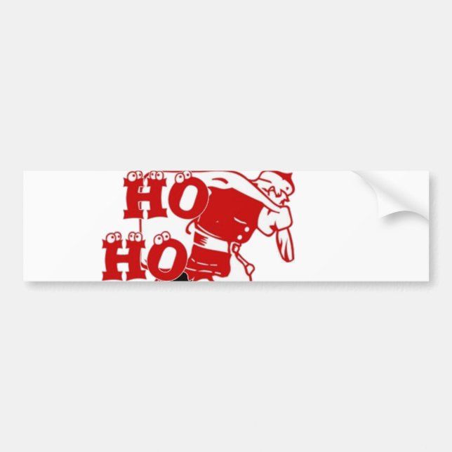 Autocollant De Voiture Collection Père Noël Ho Ho Ho Ho (Devant)