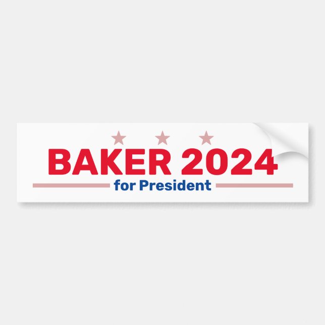 Autocollant De Voiture Collier de pare-chocs Baker 2024 (Devant)