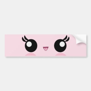 Autocollant De Voiture Colonne de pare-chocs Kawaii Baby Face