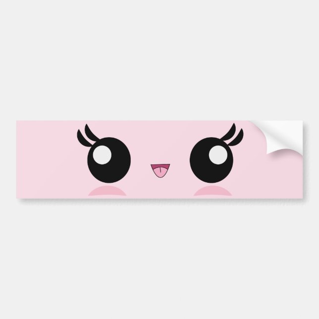 Autocollant De Voiture Colonne de pare-chocs Kawaii Baby Face (Devant)