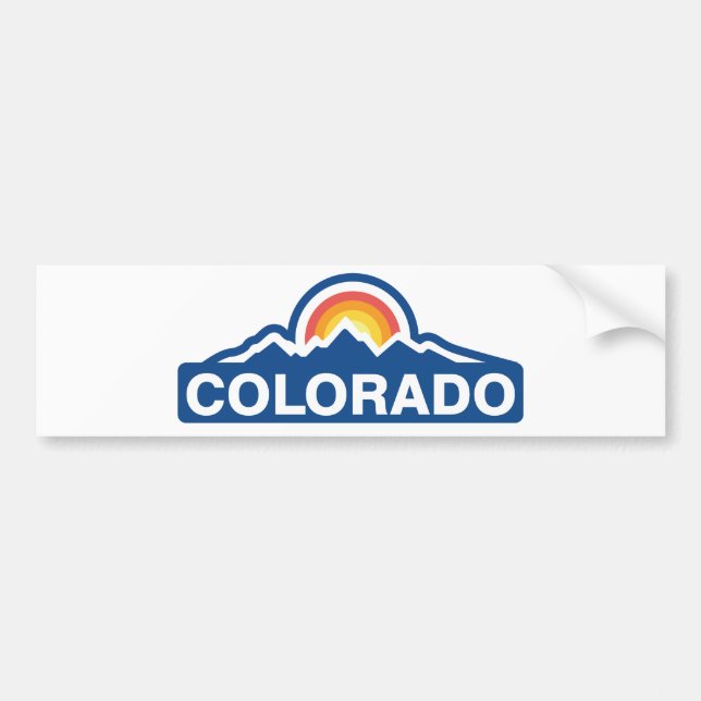 Autocollant De Voiture Colorado Flag Mountain (Devant)