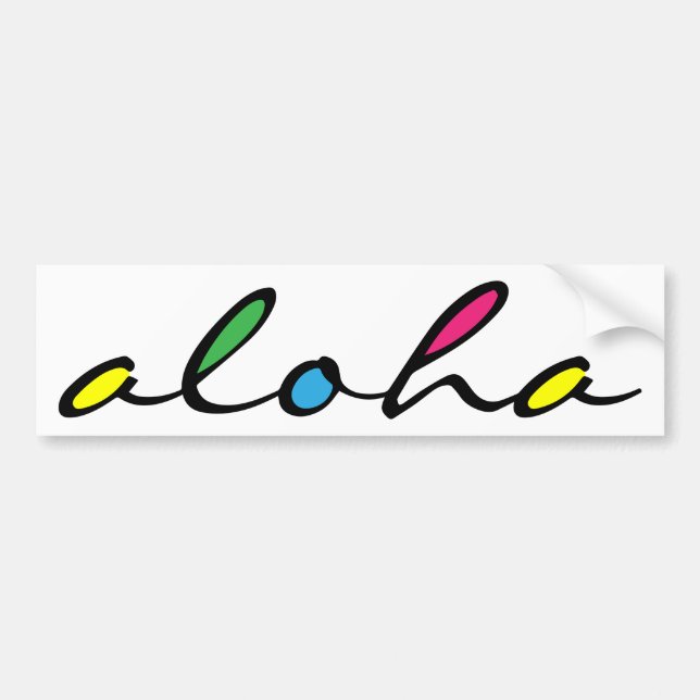 Autocollant De Voiture coloré ALOHA (Devant)