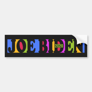 Autocollant De Voiture Colorful JOE BIDEN 2020 bumper sticker