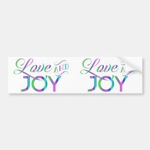 Autocollant De Voiture Colorful Love And Joy