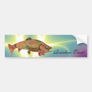 AUTOCOLLANT DE VOITURE COLORFUL RAINBOW TROUT