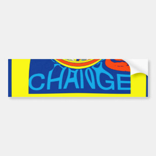 Autocollant De Voiture Colorful USA Change : Un design festif
