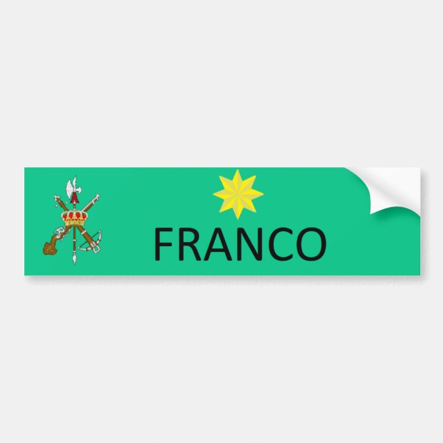 AUTOCOLLANT DE VOITURE COMANDANTE FRANCO (Devant)