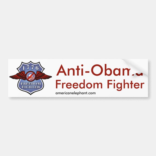 Autocollant De Voiture Combattant de liberté d'Anti-Obama (Devant)