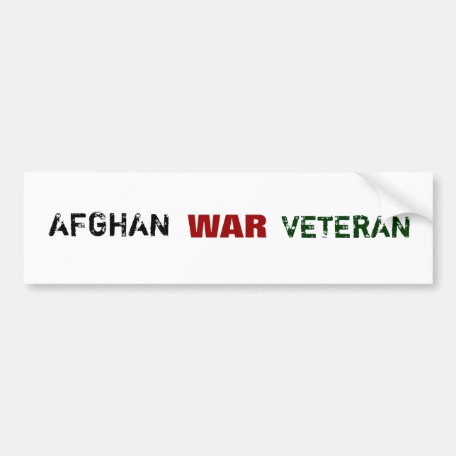AUTOCOLLANT DE VOITURE COMBATTANTS DE L'AFGHANISTAN (Devant)