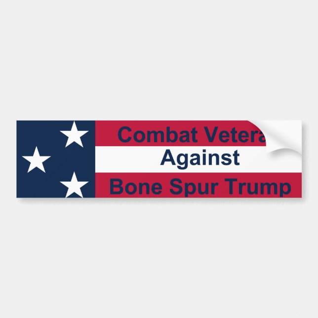 Autocollant De Voiture Combattez l'ancien combattant contre Trump (Devant)