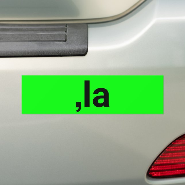 Autocollant De Voiture Comma La drôle brat kamala noir néon vert (En voiture)