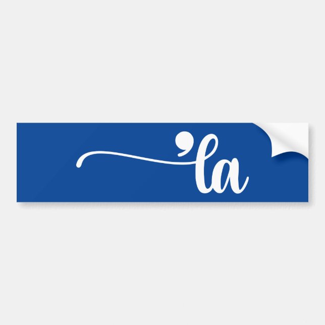 Autocollant De Voiture Comma La | Kamala Harris Blue (Devant)