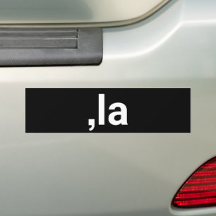 Autocollant De Voiture Comma La kamala prononciation drôle blanc noir