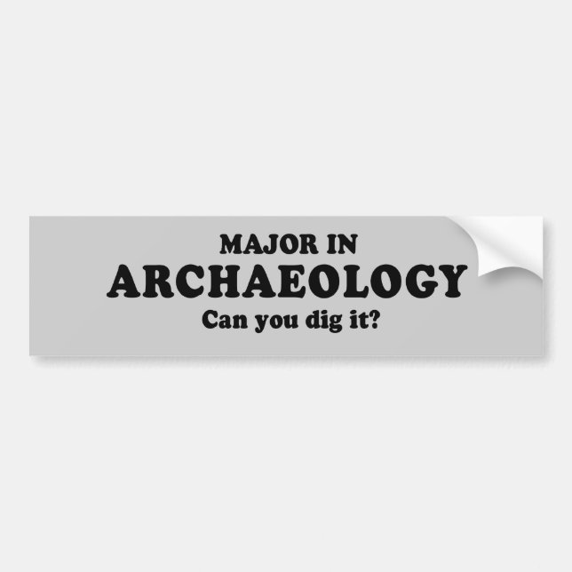 Autocollant De Voiture COMMANDANT DANS l'ARCHÉOLOGIE - PEUT VOUS LA (Devant)
