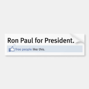 Autocollant De Voiture Comme l'adhésif pour pare-chocs de Ron Paul