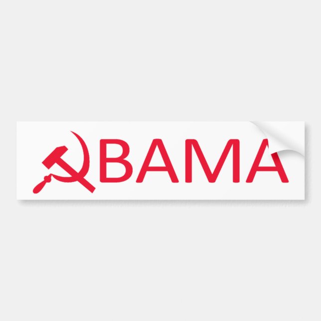 Autocollant De Voiture Communiste Bumpersticker d'Obama (Devant)