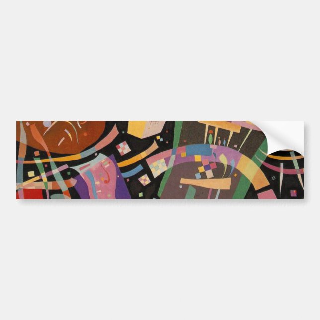 Autocollant De Voiture Composition Kandinsky X Oeuvre Abstraite (Devant)