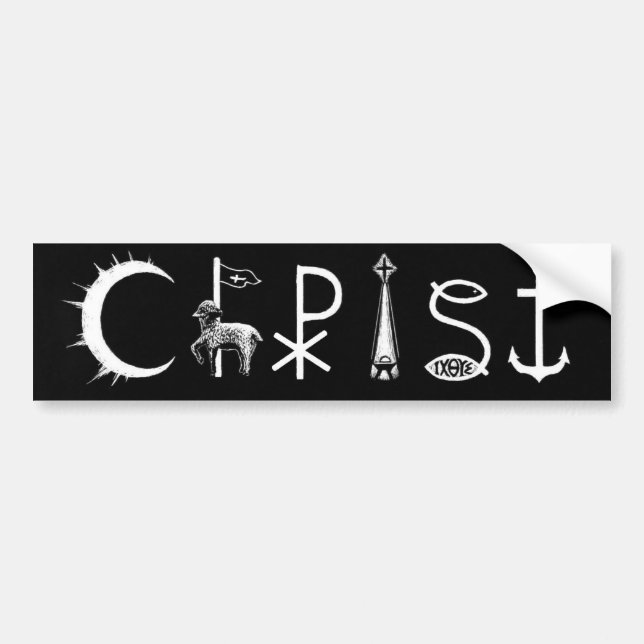 Autocollant De Voiture conception 2 du Christ (Devant)