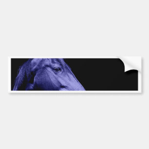 Autocollant De Voiture Conception bleue de cheval