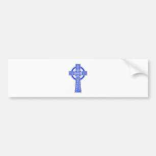 Autocollant De Voiture Conception bleue de croix celtique