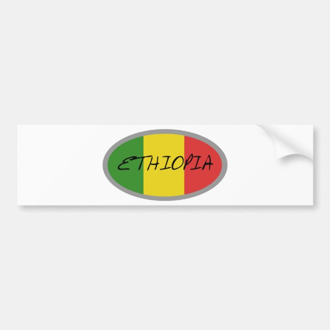 Autocollant De Voiture Conception de drapeau de l'Ethiopie ! (Devant)