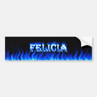 Autocollant De Voiture Conception de l'autocollant Felicia blue fire and 