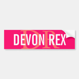 Autocollant De Voiture Conception de monogramme de chat de Devon Rex
